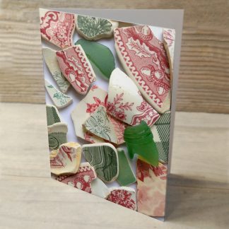 Christmas Sea glass Card
