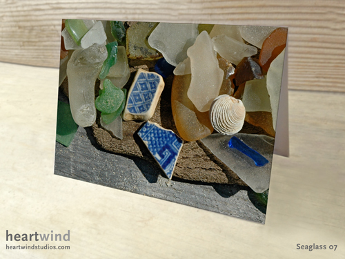 heartwind seaglass 12 greeting card