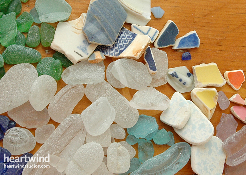 heartwind seaglass 16 greeting card